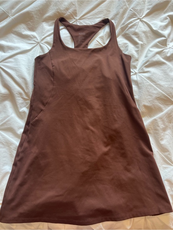 girlfriend collective Dresses & Skirts - girlfriend collective Chocolate Brown Racerback Mini Dress